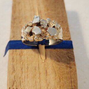 Vintage Sterling Silver Nugget Ring